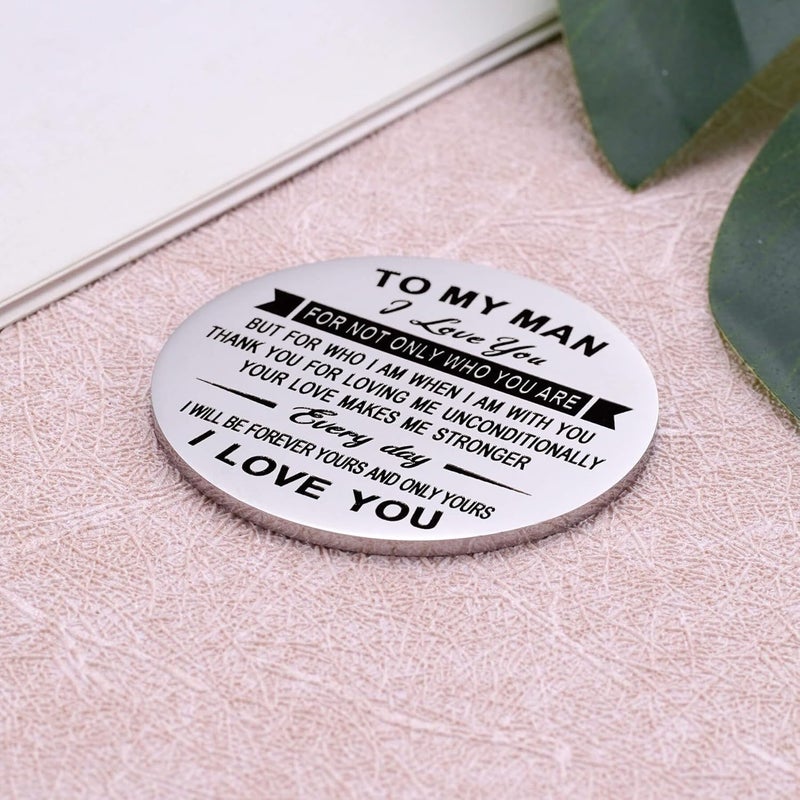 Aesnefe Pocket Hug Token Inspirational Reminder Gifts Mental Health Thinking of You Gift Self Love with PU Leather Keychain - Image 3